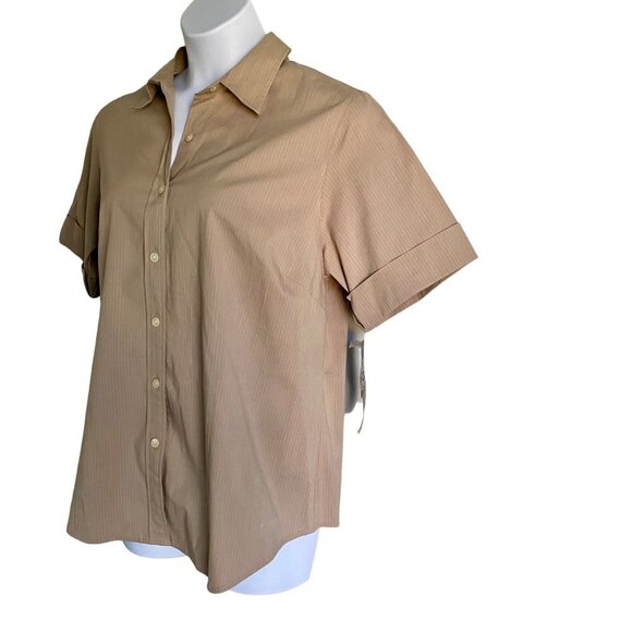 Style & Co Stretch Button Up Short Sleeve Shirt Size 16W NEW NWT - Picture 4 of 9